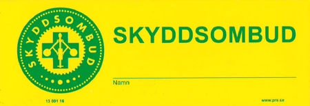 106548 Skyddsombud Dörrdekal - Dekal i plast - 210x75mm