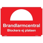 106800 Brandlarmcentral - Skylt i plast - A5[148x210mm]