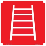 106807 Brandstege - Skylt i plast - 148x148mm