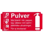 106809 Brandsläckare Pulver - Skylt i plast - 210x105mm