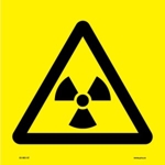 106820 Radioaktiva ämnen - Dekal i plast - 74x74mm
