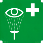 107001 Ögondusch Symbol - Dekal i plast - 148x148mm