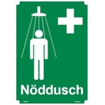 107009 Nöddusch - Dubbelsidig skylt i plast - A4(210x297mm)