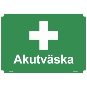 107025 Akutväska - Skylt i plast - A4[210x297mm]