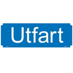 107049 Utfart - Skylt i plast - 420x148mm