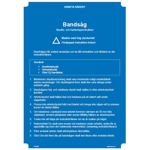 107295 Information för bandsåg - Skylt i plast - A4(210x297mm)