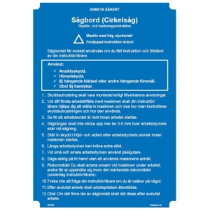 107297 Sågbord [Cirkelsåg] instruktioner - Skylt i plast - A4[297x210mm]