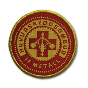 107410 Huvudskyddsombud IF Metall - Tygmärke - 65mm