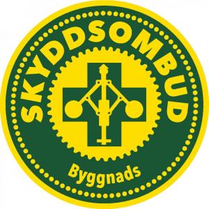107412 Skyddsombud Byggnads - Pin i mässing med dubbelnål - 40mm