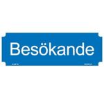 107477 Besökande - Dekal i plast - 210x74mm