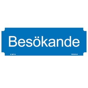 107477 Besökande - Dekal i plast - 210x74mm