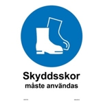 106403-H Skyddsskor måste användas - Dekaler och skyltar