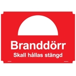 106789-H Branddörr Skall hållas stängd - Skyltar och dekaler