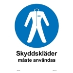 106982-H Skyddskläder måste användas - Dekaler och skyltar