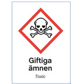 107263-H Giftiga ämnen/toxic - Dekaler och skyltar