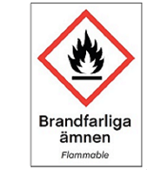 105825-H Brandfarliga ämnen/Flammable - Dekaler och skyltar