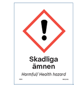 106902-H Skadliga ämnen/Health hazard - Dekaler och skyltar