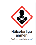 106501-H Hälsofarliga ämnen / Health hazard - Dekaler och skyltar