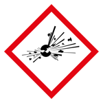 107236-H Explosiva ämnen - Enbart symbol - Dekaler & Skyltar