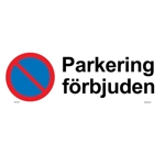 107050-H Parkering förbjuden - Dekaler och skyltar