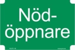 107432-H Nödöppnare - Dekaler och skyltar