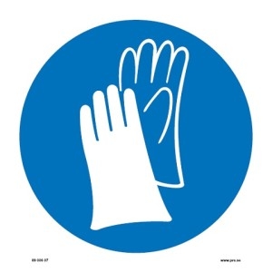 107586-H Skyddshandskar - Dekaler och skyltar