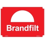 107149-H Brandfilt - Skyltar och dekaler