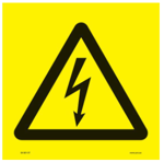 107570-H Farlig elektrisk spänning . Dekaler och skyltar