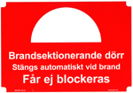 107533-H Brandsektionerad dörr - Skyltar och dekaler