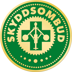 106594 Skyddsombud - Pin i mässing med klämma - 40mm