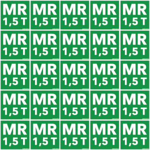MR3044-1 MR 1.5T - Dekal i plast, 25st - 33x33mm